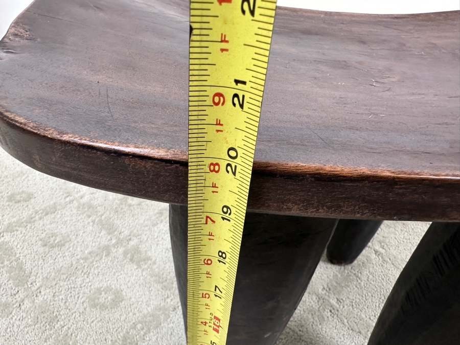 Just Added - Large Vintage Hand Carved One-Piece African Senufo Stool 26.5'W X 20.5'D X 20'H Estimate $1,000 [Photo 14]
