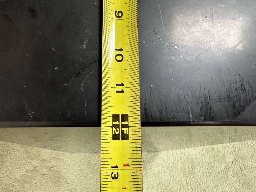 Just Added - Marble Plinth Side Table Tall - Black Marquina Norm Architects For Audo Copenhagen (Formerly Menu) 11.8'W X 11.8'D X 20'H Retails $1,925 [Photo 8]