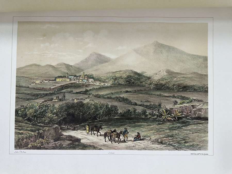 Just Added - Vintage 1964 Large Leather Bound Limited Edition Book Mexico Illustrated In 27 Drawings By John Phillips And A Rider Lithographed By Mess Riders & Walker Folio With 26 Lithographs Of Mexico [Photo 19]