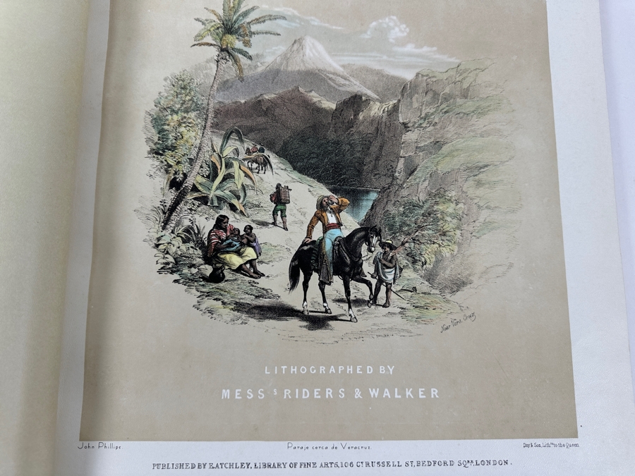 Just Added - Vintage 1964 Large Leather Bound Limited Edition Book Mexico Illustrated In 27 Drawings By John Phillips And A Rider Lithographed By Mess Riders & Walker Folio With 26 Lithographs Of Mexico [Photo 16]