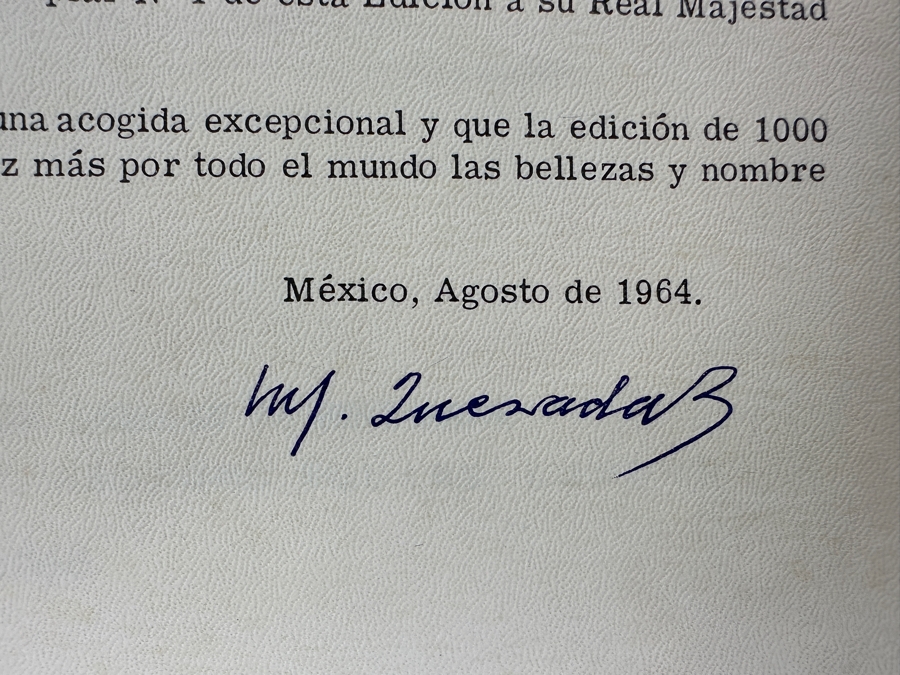 Just Added - Vintage 1964 Large Leather Bound Limited Edition Book Mexico Illustrated In 27 Drawings By John Phillips And A Rider Lithographed By Mess Riders & Walker Folio With 26 Lithographs Of Mexico [Photo 13]