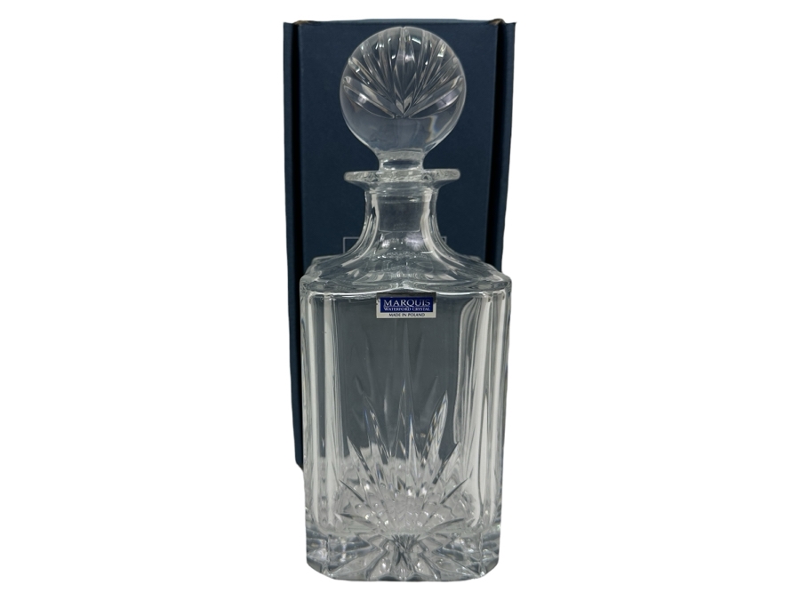 Just Added - New Waterford Marquis Crystal Decanter With Original Box 10'H