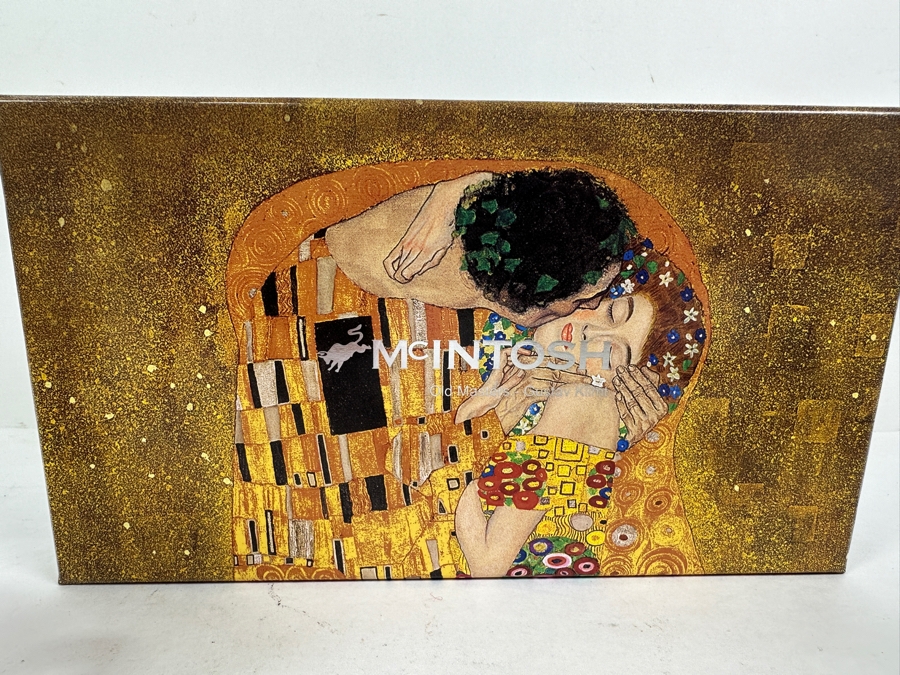 Just Added - New McIntosh Gustav Klimt - The Kiss Fine Bone China 2 Piece Coffee Cup Mug Set With Box [Photo 5]
