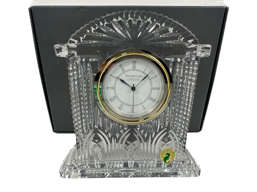 Just Added - New Waterford Crystal Westminster Clock With Box 6.5H