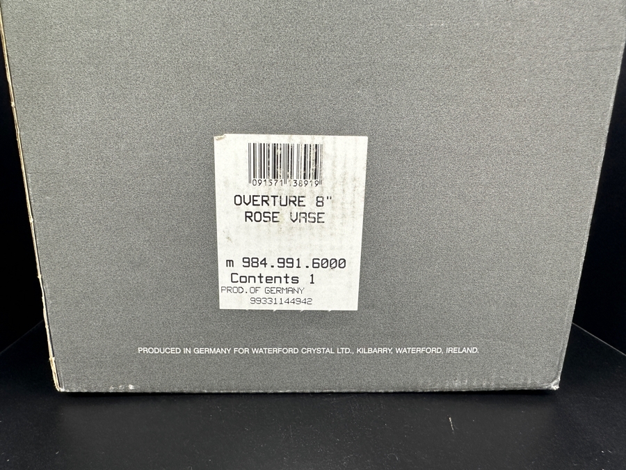 Just Added - New Waterford Crystal Overture 8' Rose Vase With Box [Photo 6]