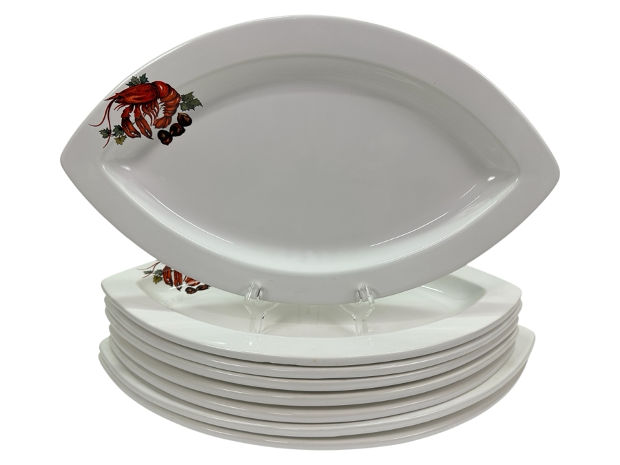 Just Added - (8) Ceriart Lobster Serving Platters Made In Portugal (6) 17.5'W & (2) 19'W