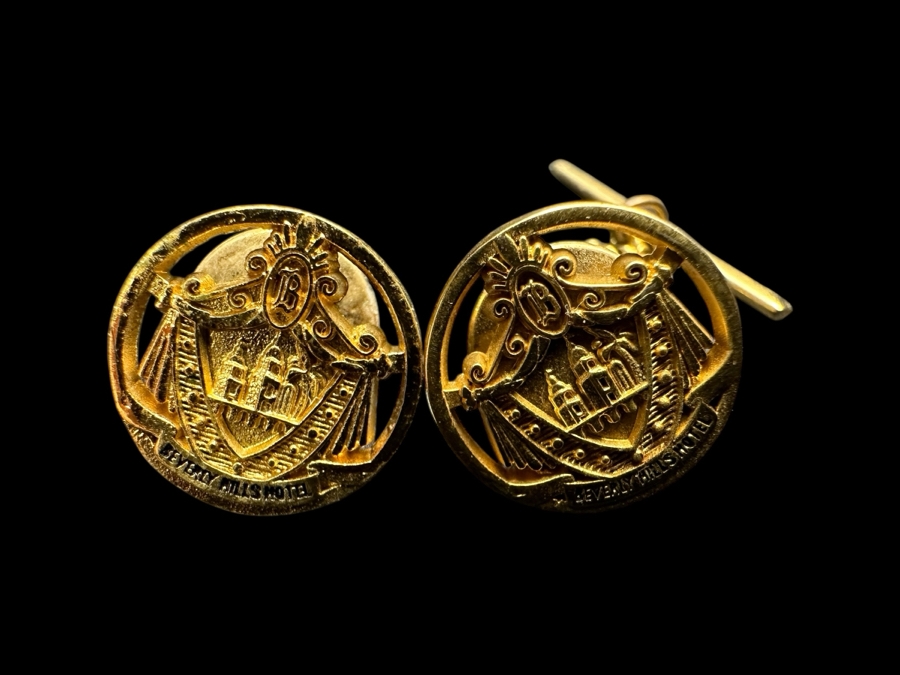 Just Added - Pair Of Vintage Tiffany & Co The Beverly Hills Hotel Pins