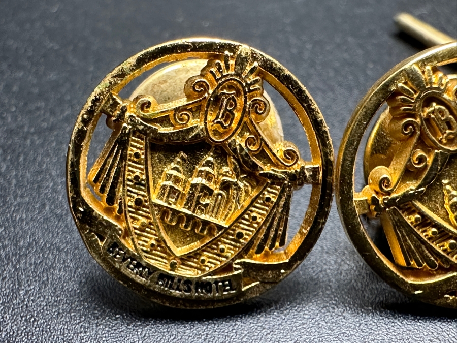 Just Added - Pair Of Vintage Tiffany & Co The Beverly Hills Hotel Pins [Photo 2]