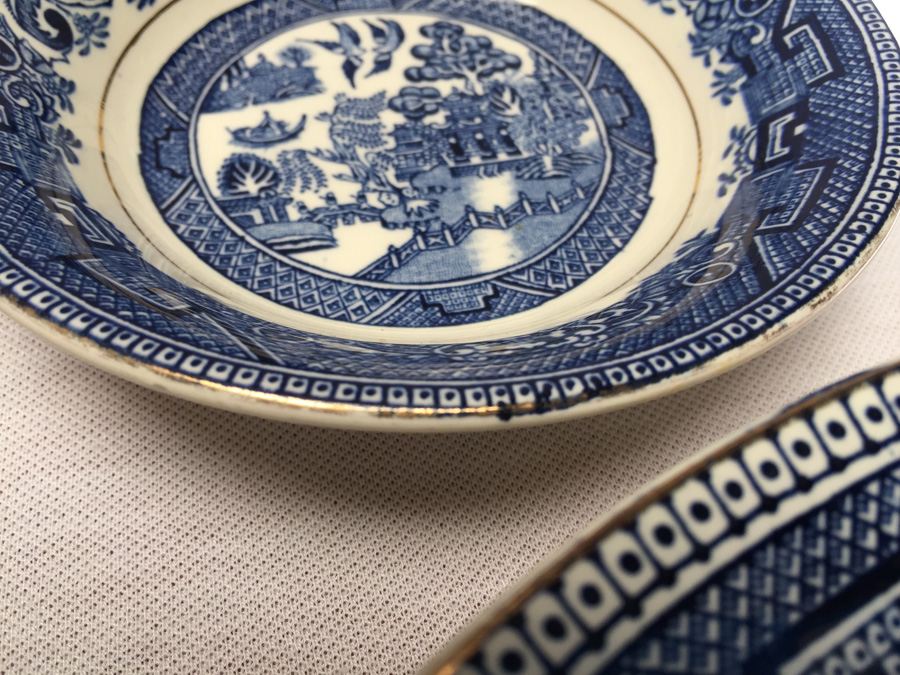 Vintage Myott Son & Co Blue Willow England China Collectible Set [Photo 16]