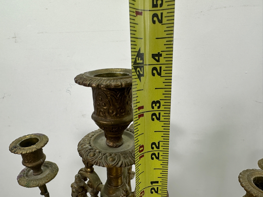 Just Added - Pair Of Impressive Brass Candelabras 24H [Photo 6]