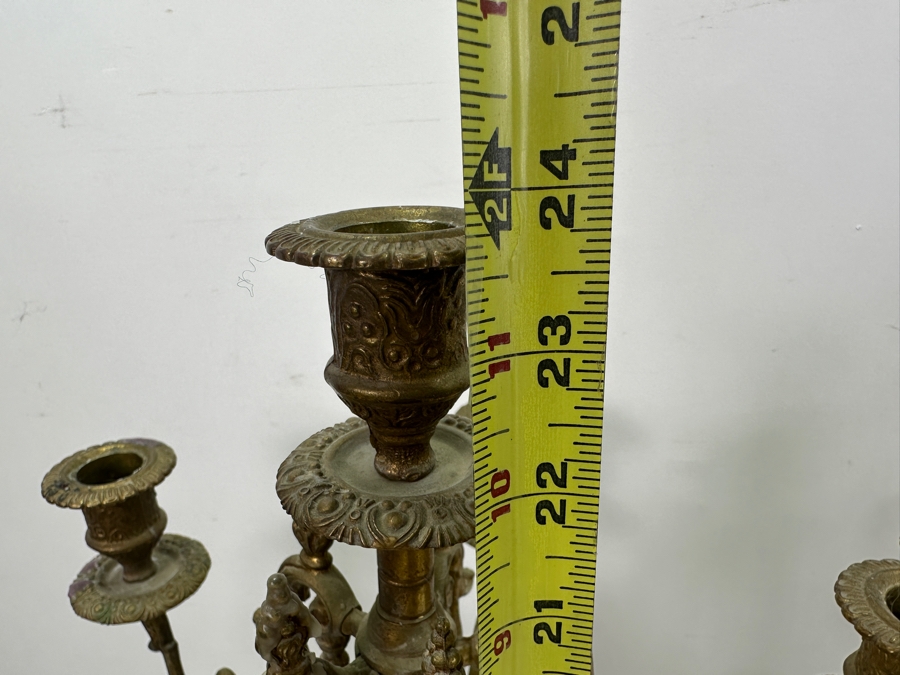 Just Added - Pair Of Impressive Brass Candelabras 24H [Photo 7]