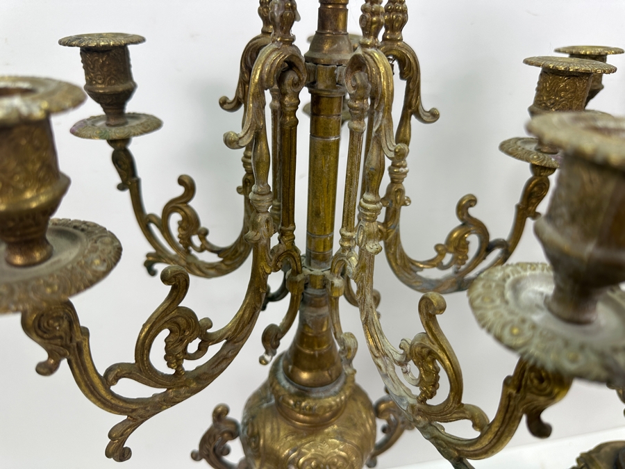 Just Added - Pair Of Impressive Brass Candelabras 24H [Photo 3]