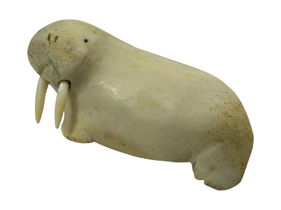 Just Added - Vintage Alaskan Walrus Carving 2.5'W