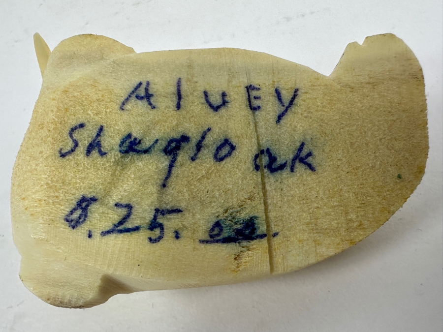 Just Added - Vintage Alaskan Walrus Carving 2.5'W [Photo 4]