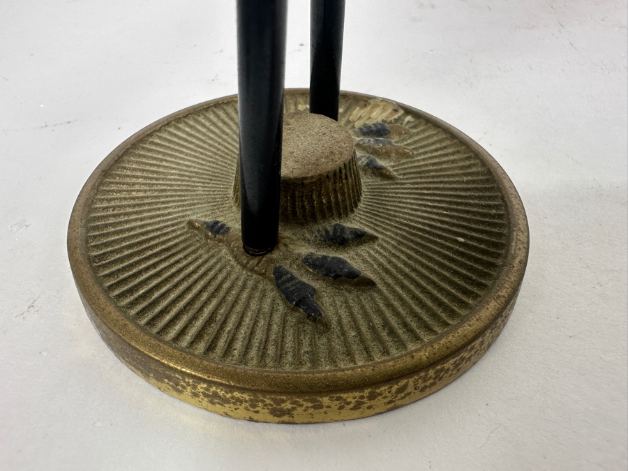 Just Added - Pair Of Vintage Korean Brass Crane Figurines 8H & 12H [Photo 3]