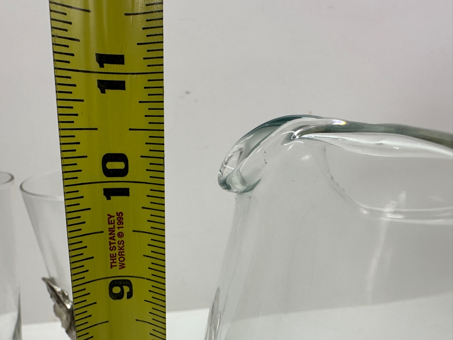 Just Added - Arthur Court Designs 11' Glass Pitcher With Three 9' Pilsner Glasses [Photo 7]