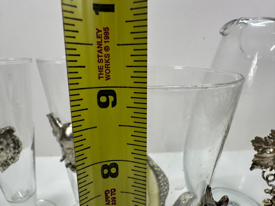 Just Added - Arthur Court Designs 11' Glass Pitcher With Three 9' Pilsner Glasses [Photo 6]