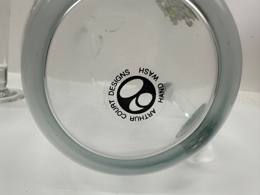 Just Added - Arthur Court Designs 11' Glass Pitcher With Three 9' Pilsner Glasses [Photo 8]