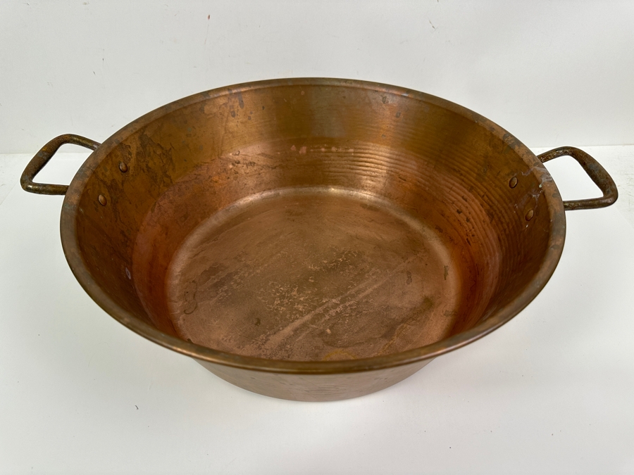 Just Added - Copper Pot With Handles 18W X 4.75H [Photo 2]
