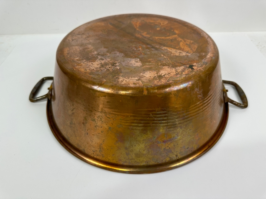 Just Added - Copper Pot With Handles 18W X 4.75H [Photo 3]