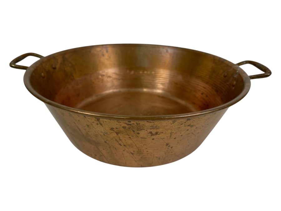 Just Added - Copper Pot With Handles 18W X 4.75H