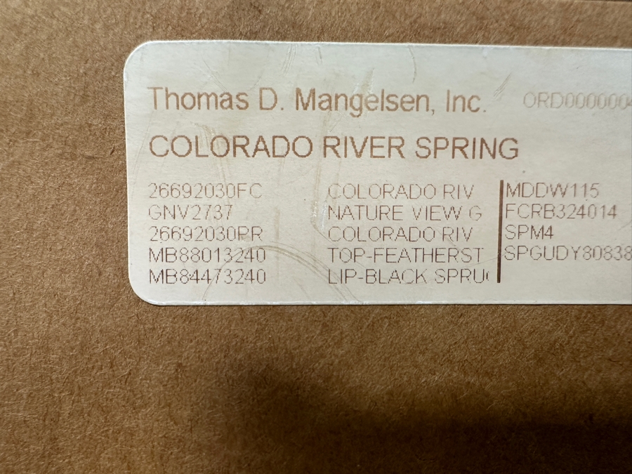 Just Added - Thomas D. Mangelsen (B. 1946, American) Colorado River Spring Fine Art Photograph Royal Arch Creek, Grand Canyon, Arizona 20'W X 30'H Framed 30.5' X 40.5' Retails $1,899 [Photo 8]