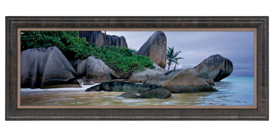 Just Added - Thomas D. Mangelsen (B. 1946, American) Paradise Found Fine Art Photograph La Digue Island, Seychelles, Indian Ocean 47'W X 16'H Framed 60' X 29' Retails $2,699 [Photo 2]