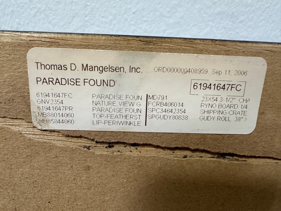 Just Added - Thomas D. Mangelsen (B. 1946, American) Paradise Found Fine Art Photograph La Digue Island, Seychelles, Indian Ocean 47'W X 16'H Framed 60' X 29' Retails $2,699 [Photo 7]