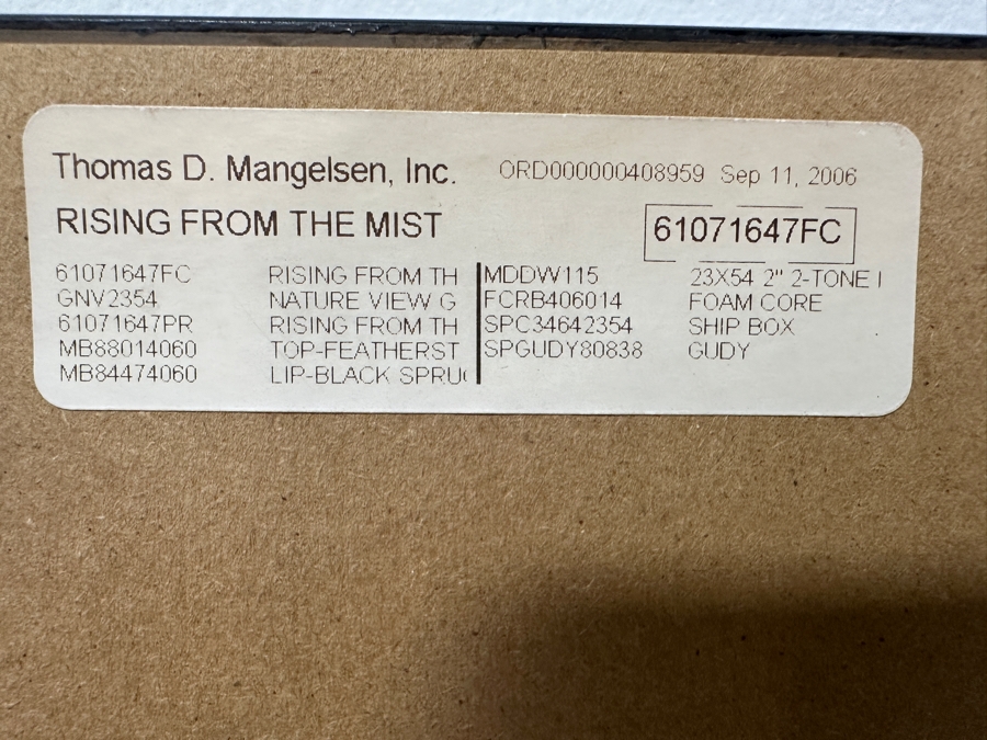 Just Added - Thomas D. Mangelsen (B. 1946, American) Rising From The Mist Fine Art Photograph Redwood National Park, California 16'W X 47'H Framed 26.5' X 57.5' Retails $5,999 [Photo 5]