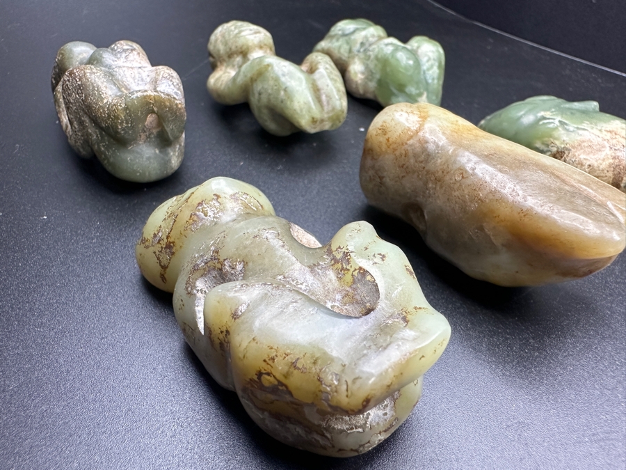 (6) Vintage Carved Jade Pendants [Photo 8]