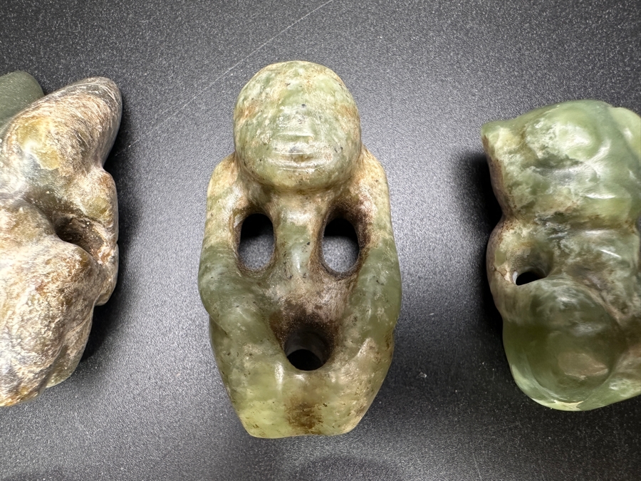 (6) Vintage Carved Jade Pendants [Photo 3]