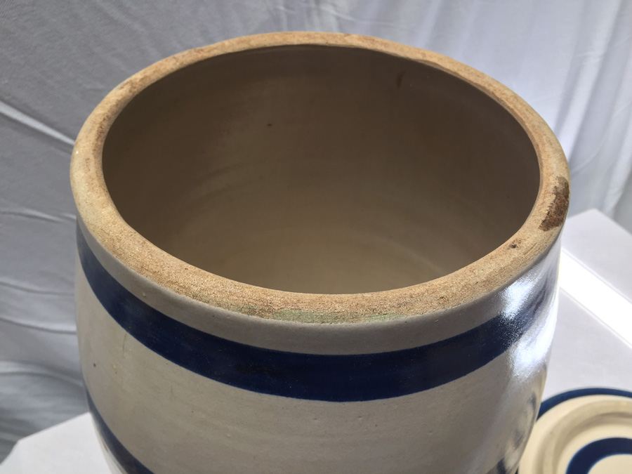 Vintage 2 Crown Gallon Stoneware Crock Jug Water Cooler