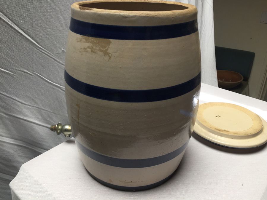 Vintage 2 Crown Gallon Stoneware Crock Jug Water Cooler [Photo 14]