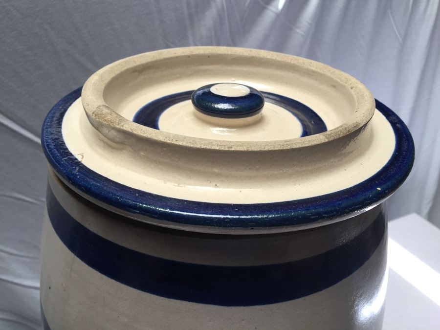 Vintage 2 Crown Gallon Stoneware Crock Jug Water Cooler [Photo 3]