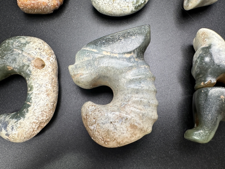 (6) Vintage Carved Jade Pendants [Photo 3]