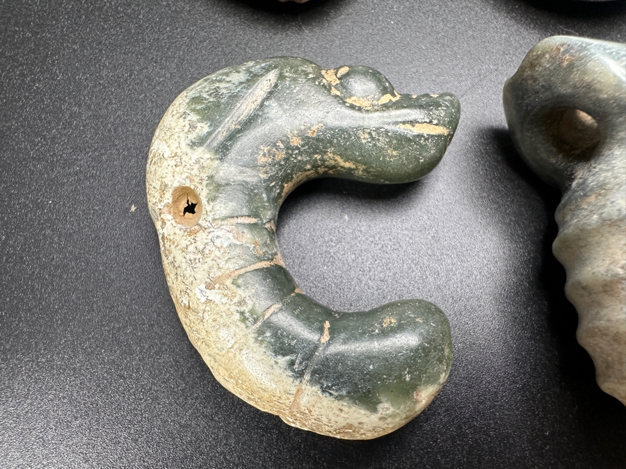 (6) Vintage Carved Jade Pendants [Photo 10]