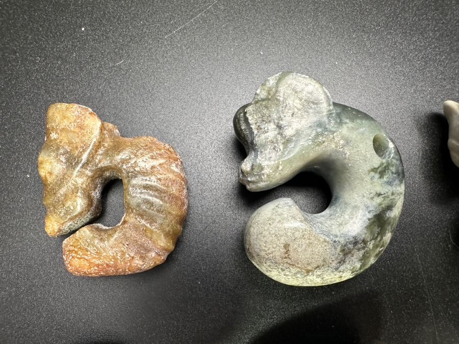 (6) Vintage Carved Jade Pendants [Photo 5]