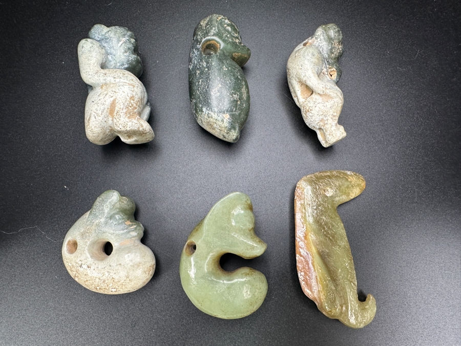 (6) Vintage Carved Jade Pendants [Photo 11]