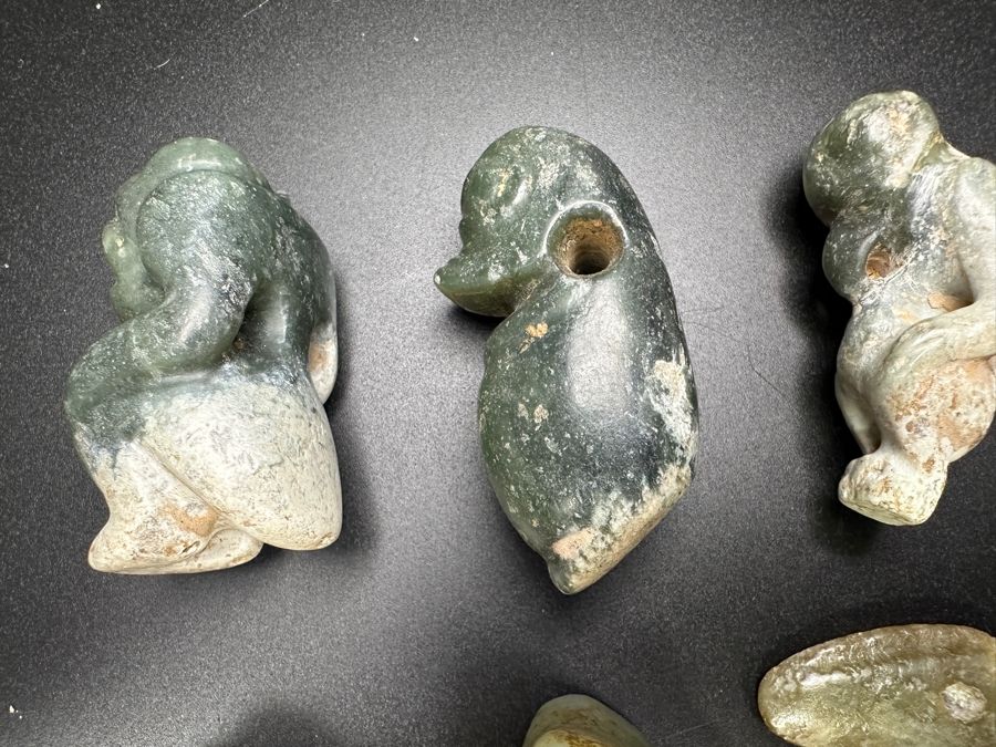 (6) Vintage Carved Jade Pendants [Photo 9]