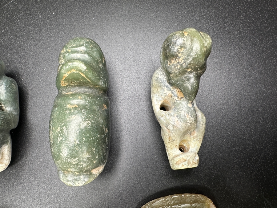 (6) Vintage Carved Jade Pendants [Photo 4]