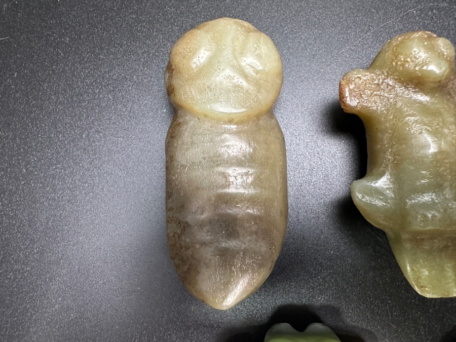 (5) Vintage Carved Jade Pendants [Photo 4]