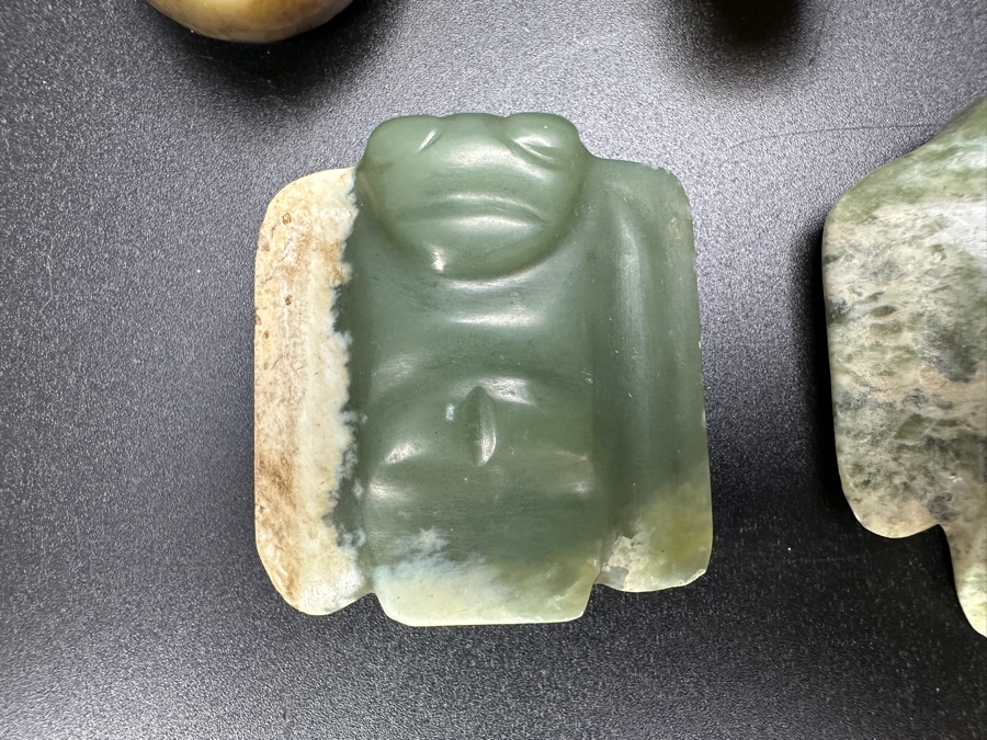 (5) Vintage Carved Jade Pendants [Photo 2]