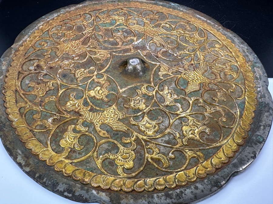 Vintage Chinese Bronze Mirror 7.75'W [Photo 10]
