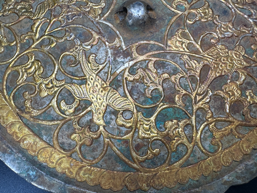Vintage Chinese Bronze Mirror 7.75'W [Photo 4]