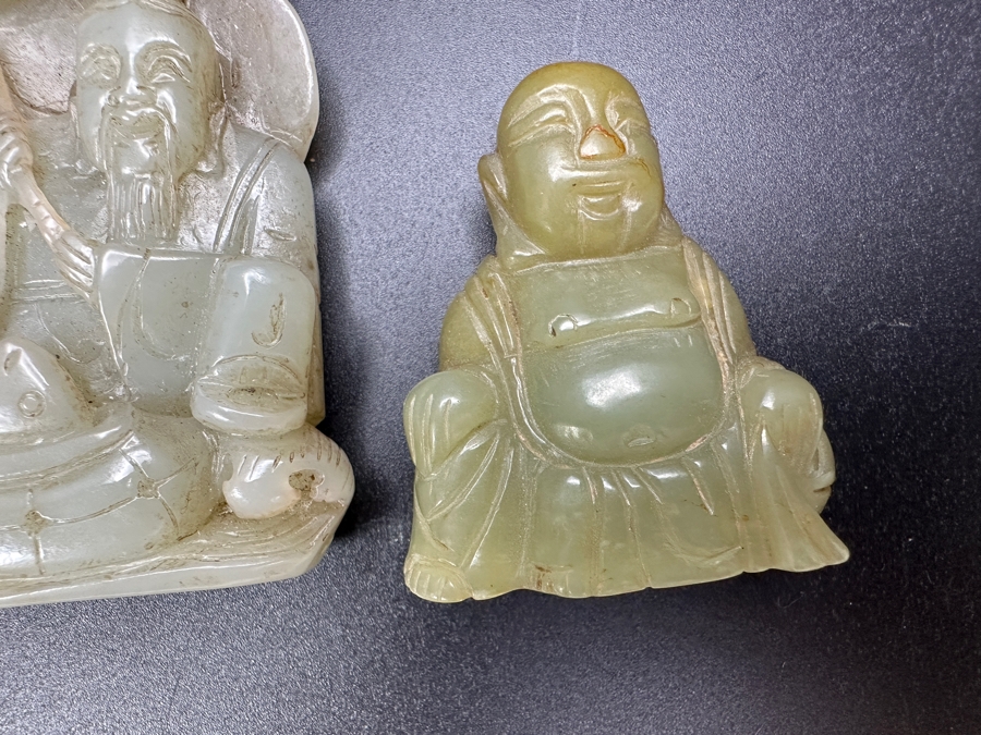 (3) Vintage Chinese Carved Jade Pendants [Photo 4]