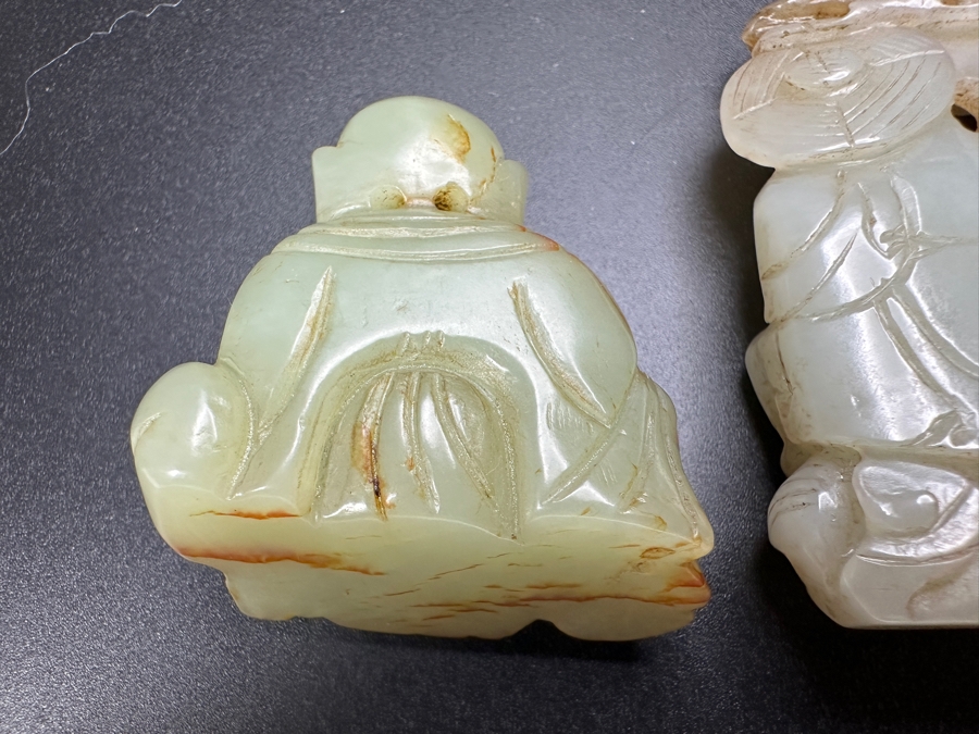 (3) Vintage Chinese Carved Jade Pendants [Photo 9]