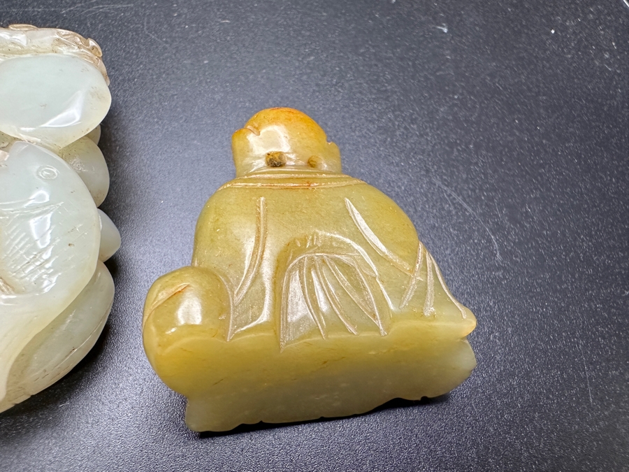 (3) Vintage Chinese Carved Jade Pendants [Photo 10]