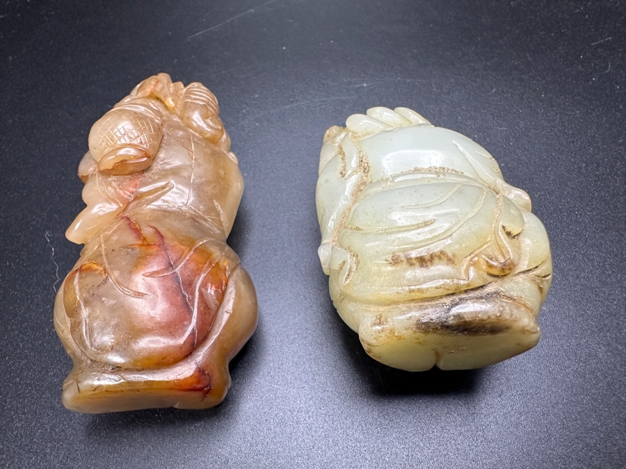 (2) Vintage Chinese Carved Jade Pendants [Photo 8]