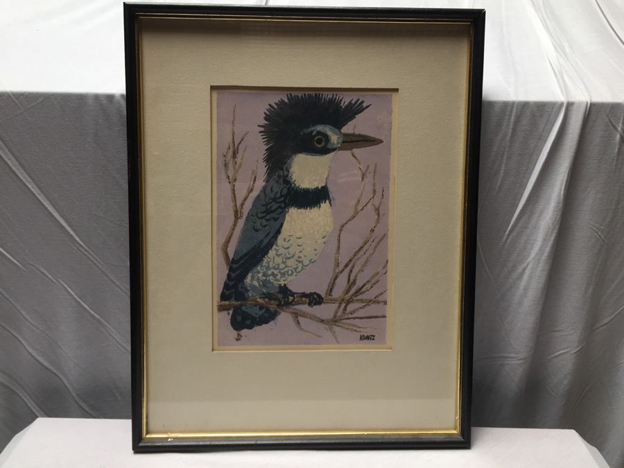 Original Kuntz Mid-Century Bird Artwork [Photo 1]