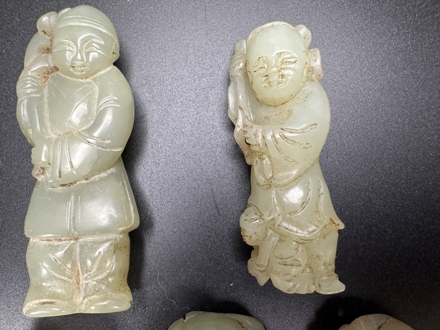 (5) Vintage Chinese Carved Jade Pendants [Photo 6]
